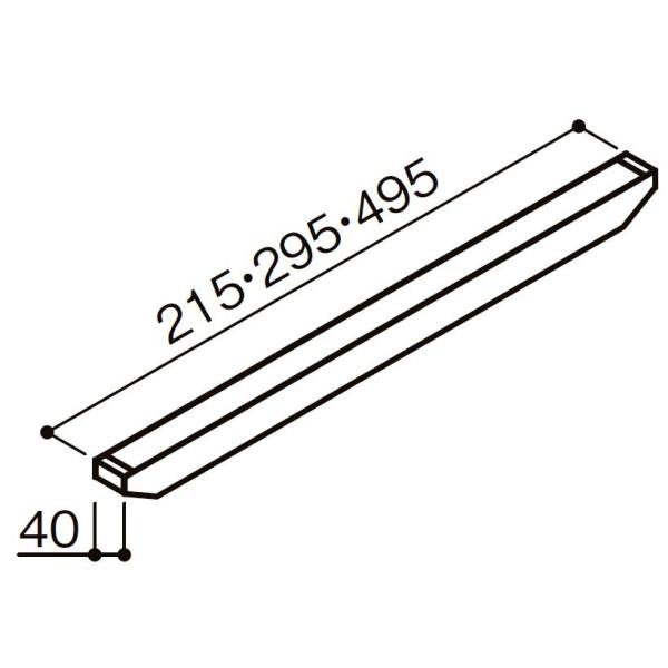 端部受桟 ラテオ・キナリモダン・ノースフォレスト / 奥行：300mm用 ■-BB0001-MBJ8...