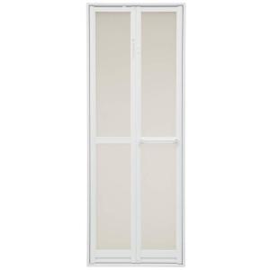 浴室2枚折ドア 外付型 樹脂パネル付き 特注サイズ W：483〜900mm × H：1,500〜2,...