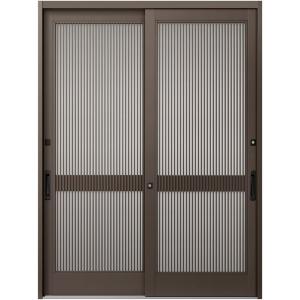 玄関引戸JS 12P型 / 万本格子 2枚建戸 ランマなし 16922 W：1,692mm