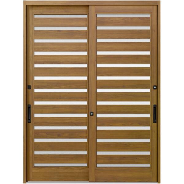 玄関引戸JS 31P型 / 横太桟 2枚建戸 ランマなし 16419 W：1,640mm × H：1...