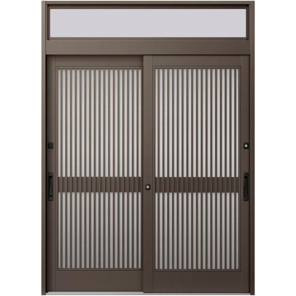 玄関引戸JS 11P型 / 千本格子 2枚建戸 ランマ付き 16923 W：1,692mm × H：...