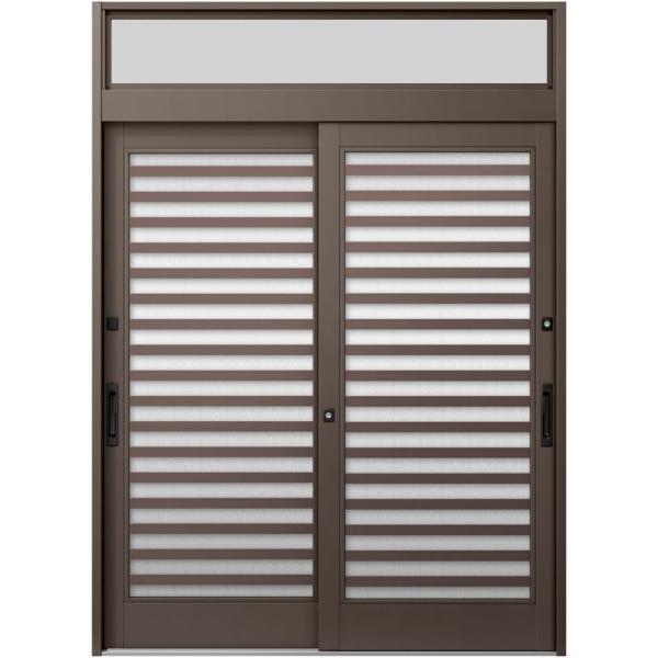 玄関引戸JS 23P型 / 横太格子 2枚建戸 ランマ付き 18723 W：1,870mm × H：...