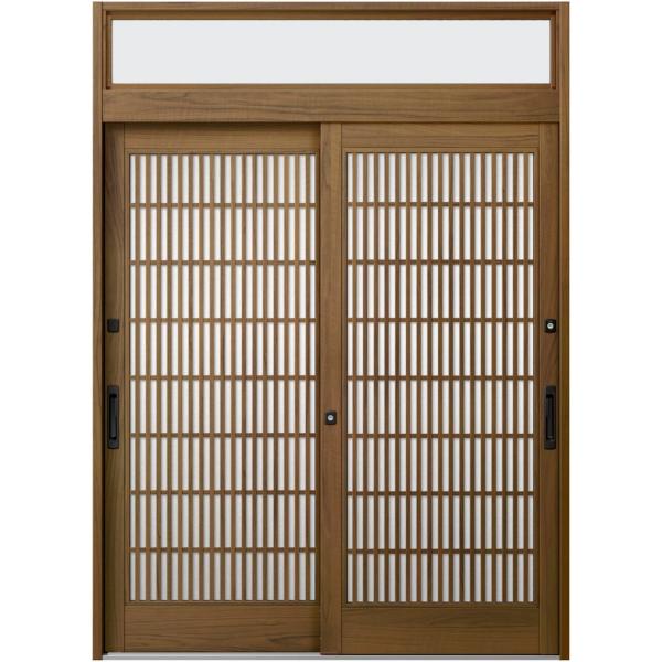 玄関引戸JS 24P型  2枚建戸 ランマ付き 18723 W：1,870mm × H：2,337m...