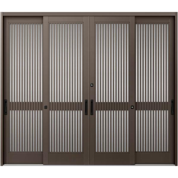 玄関引戸JS 11P型 / 千本格子 4枚建戸 ランマなし 35122 W：3,514mm × H：...