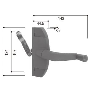 ※商品説明必読　WA社製オペレーターOD YKK AP ルーバー窓用 オペレーターハンドル HH-5K-11407 ダブルガラス