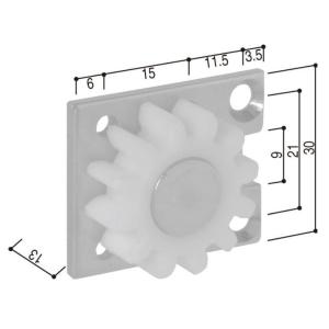 【YKK AP メンテナンス部品】 通風ドア用　上げ下げ窓用歯車 (HH-K-33864)｜clair