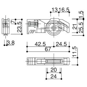 戸車 / 1個入り HH-K-36514 交換...の詳細画像1