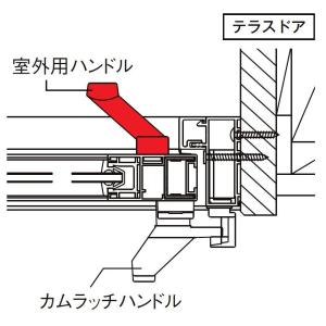 テラスドア室外用ハンドルセット インプラス オプション LIXIL リクシル TOSTEM トステム｜clair