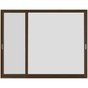 インプラスウッド 引き違い窓 変則2枚建て 3mm透明ガラス 組子付き W