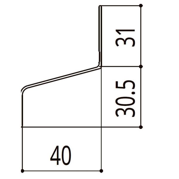 アウトレット商品 水切り皿板 サーモスII-H W：074 / 出幅：40mm 製品色：シャイングレ...