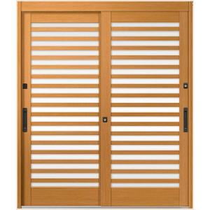 花伝 K6 79型 横太格子 2枚建 内付枠 ランマなし 17922 玄関 引き戸 LIXIL リク...