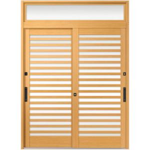 花伝 K6 2枚建て 内付枠 ランマ付き 79型 横太格子 17923 W：1,790mm × H：...