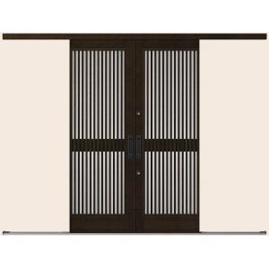 花伝 K6 一筋引分け戸 ランマなし 94型 板子格子 26019 W：2,604mm × H