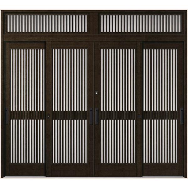 花伝 K6 4枚建て 半外付枠 ランマ付き 90型 千本格子 28423 W：2,845mm × H...