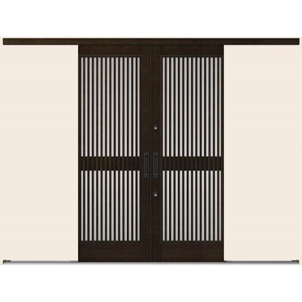 花伝 K6 一筋引分け戸 ランマなし 90型 千本格子 35119 W：3,514mm × H：1,...