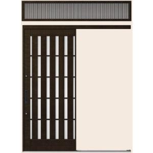 花伝 K6 一筋片引き戸 ランマ付き 94型 板子格子 16919 W：1,692mm × H：1,...