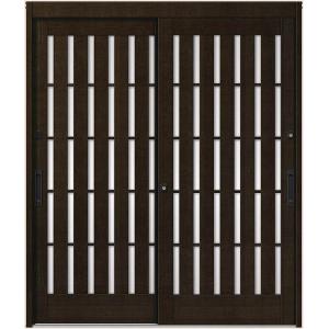 花伝 K6 94型 板子格子 2枚建 半外付枠 ランマなし 17919 玄関 引き戸 LIXIL リ...