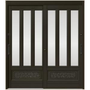 光悦 K6 56型 面付格子腰付 2枚建 内付枠 ランマなし 16419 W：1,640mm × H...