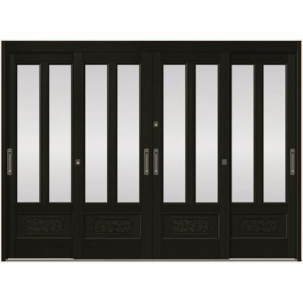 玄関引戸 光悦 K6 4枚建て 56型 面付格子腰付 半外付枠 ランマなし 27418 W：2,74...