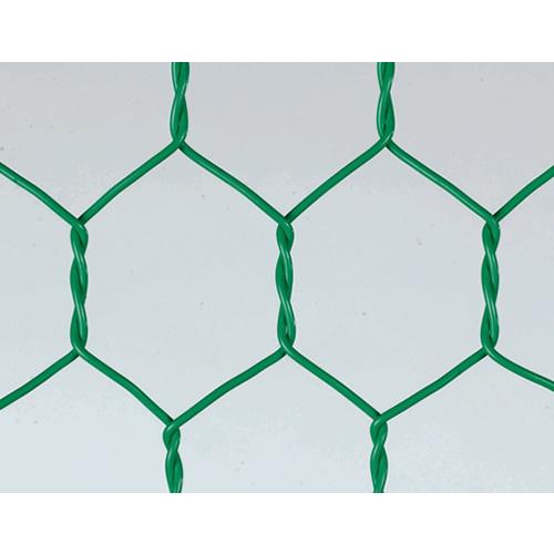 ビニール亀甲金網 線径：1.9mm / 目合い：40mm目 巾：910mm × 長さ：15m 色：緑...
