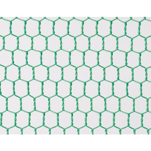 ビニール亀甲金網 線径：0.85mm / 目合い：16mm目 巾：450mm × 長さ：30m 色：...