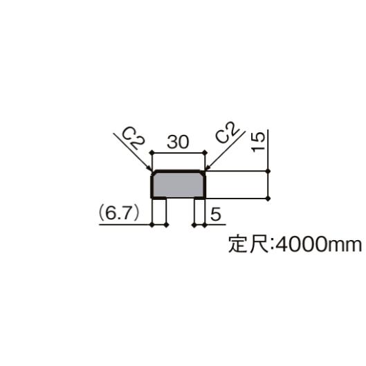 見切り縁 / タイプ:壁見切り縁 定尺:4,000mm ▲-5005-MBJD 本数:2 型番:43...