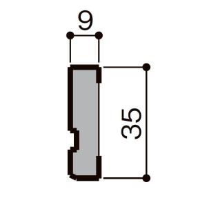 廻り縁 / スリム 定尺：4,000mm ■-5003-MBJC 入数：10 リノバ 造作材 LIX...