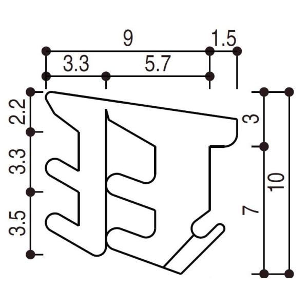 J字型ガスケット 20m / 1巻入り 部品色：新柾目(P6) K-21517-20 交換用 YKK...