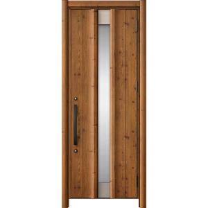 リシェント玄関ドア3 アルミ仕様 / 手動 片開き_ランマなし C11N型(木目調) 特注 W：77...