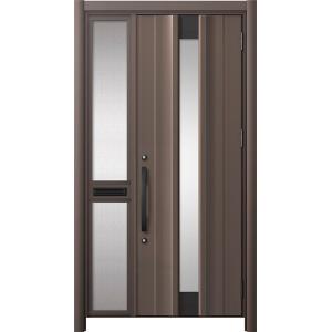 リシェント玄関ドア3 アルミ仕様 / 手動 片袖-中桟付きポスト付き_ランマなし C11N型(アルミ...