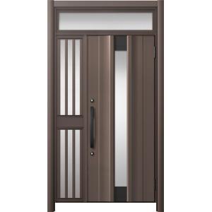 リシェント玄関ドア3 アルミ仕様 / 手動 片袖飾り-中桟付きポストなし_ランマ付き C11N型(ア...