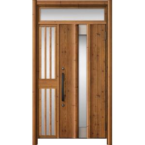 リシェント玄関ドア3 アルミ仕様 / 手動 片袖飾り-中桟付きポストなし_ランマ付き C11N型(木...