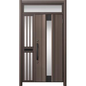 リシェント玄関ドア3 アルミ仕様 / 手動 片袖飾り-中桟付きポスト付き_ランマ付き C11N型(ア...