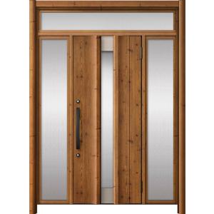リシェント玄関ドア3 アルミ仕様 / 手動 両袖_ランマ付き C11N型(木目調) 特注 W：1,0...