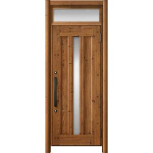 リシェント玄関ドア3 アルミ仕様 / 手動 片開き_ランマ付き C12N型(木目調) 特注 W：75...