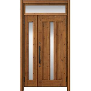 リシェント玄関ドア3 アルミ仕様 / 手動 親子_ランマ付き C12N型(木目調) 特注 W：1,0...