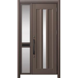 リシェント玄関ドア3 アルミ仕様 / 手動 片袖-中桟付きポスト付き_ランマなし C12N型(アルミ...