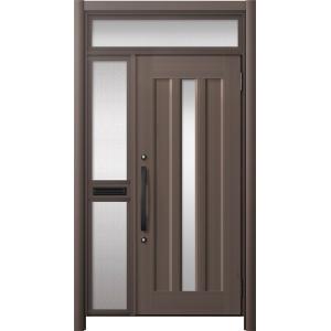 リシェント玄関ドア3 アルミ仕様 / 手動 片袖-中桟付きポスト付き_ランマ付き C12N型(アルミ...