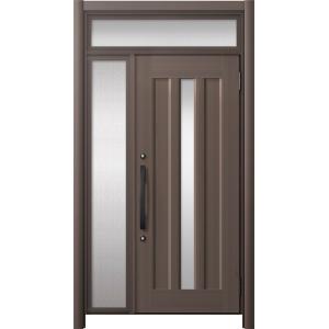 リシェント玄関ドア3 アルミ仕様 / 手動 片袖_ランマ付き C12N型(アルミ色) 特注 W：91...
