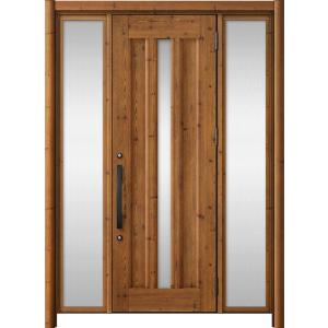リシェント玄関ドア3 アルミ仕様 / 手動 両袖_ランマなし C12N型(木目調) 特注 W：1,0...