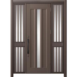 リシェント玄関ドア3 アルミ仕様 / 手動 両袖飾り-中桟付きポストなし_ランマなし C12N型(ア...