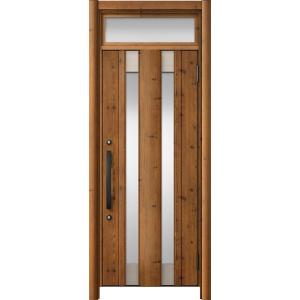 リシェント玄関ドア3 アルミ仕様 / 手動 片開き_ランマ付き C14N型(木目調) 特注 W：76...