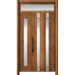 リシェント玄関ドア3 アルミ仕様 / 手動 親子_ランマ付き C14N型(木目調) 特注 W：1,0...