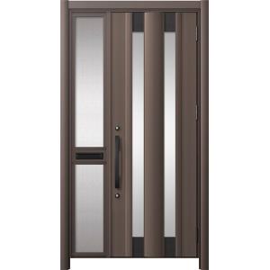 リシェント玄関ドア3 アルミ仕様 / 手動 片袖-中桟付きポスト付き_ランマなし C14N型(アルミ...