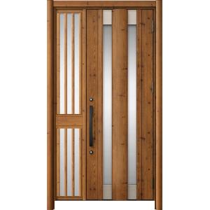 リシェント玄関ドア3 アルミ仕様 / 手動 片袖飾り-中桟付きポストなし_ランマなし C14N型(木...