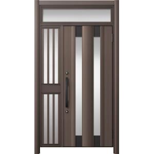 リシェント玄関ドア3 アルミ仕様 / 手動 片袖飾り-中桟付きポストなし_ランマ付き C14N型(ア...