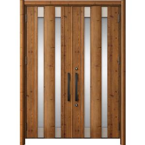 リシェント玄関ドア3 アルミ仕様 / 手動 両開き_ランマなし C14N型(木目調) 特注 W：1,...