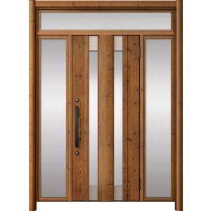 リシェント玄関ドア3 アルミ仕様 / 手動 両袖_ランマ付き C14N型(木目調) 特注 W：1,0...
