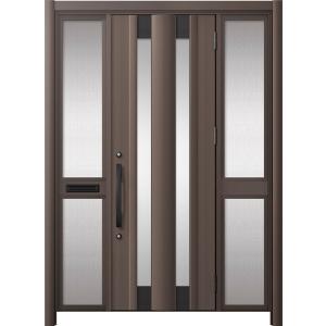 リシェント玄関ドア3 アルミ仕様 / 手動 両袖-中桟付きポスト付き_ランマなし C14N型(アルミ...
