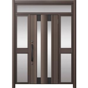 リシェント玄関ドア3 アルミ仕様 / 手動 両袖-中桟付きポストなし_ランマ付き C14N型(アルミ...